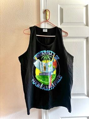 Vintage Black Caribbean Soul University of Margaritaville Graphic Tank XL Mens